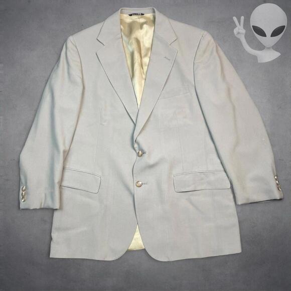 Other - Vtg Polo University Club Ralph Lauren Blazer Mens XL Beige Tan Sport Coat USA